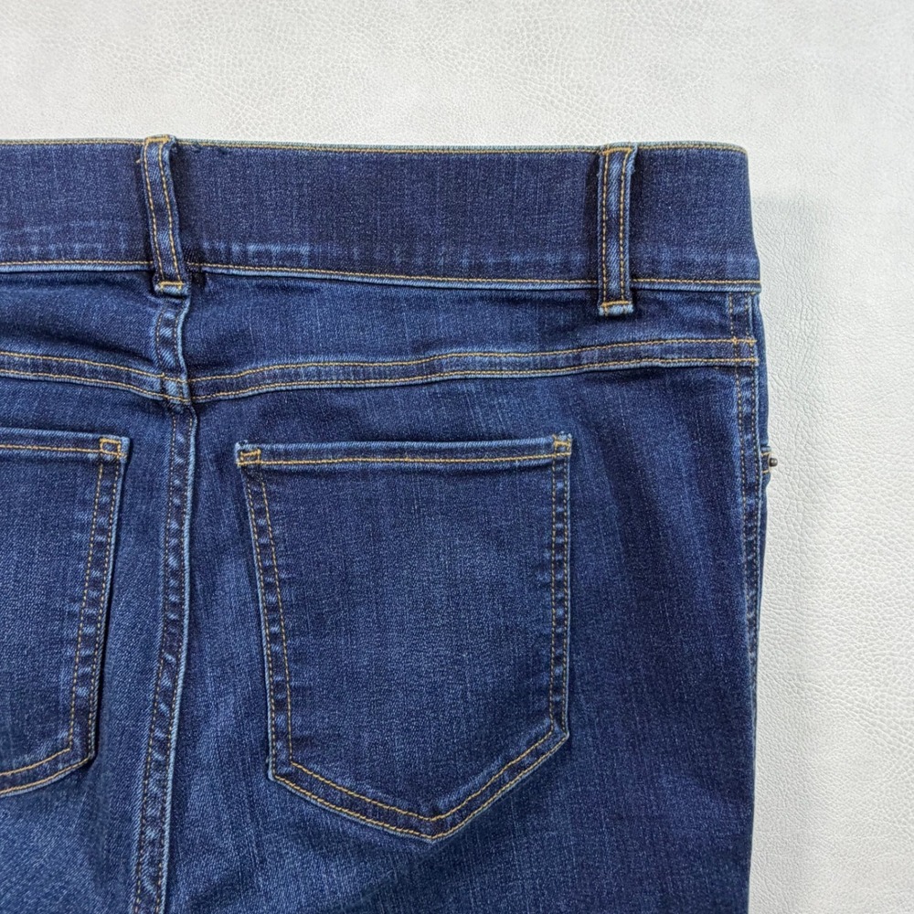 Spanx Flare Jeans Size Large Dark Indigo Pull On High Rise Denim Pants L - Picture 12 of 13